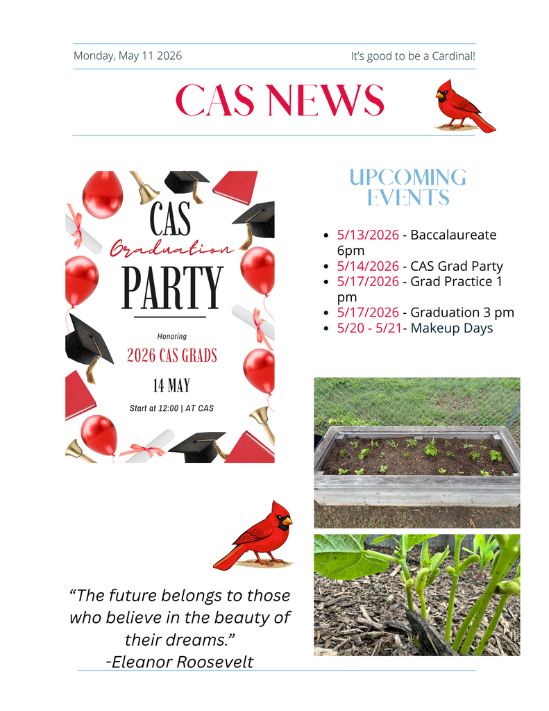 CAS Newsletter - 5/11/2026