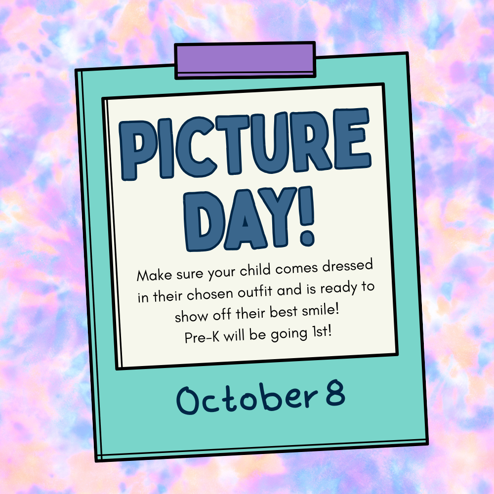 Picture Day Classroom Announcement in Colorful Illustrative Style