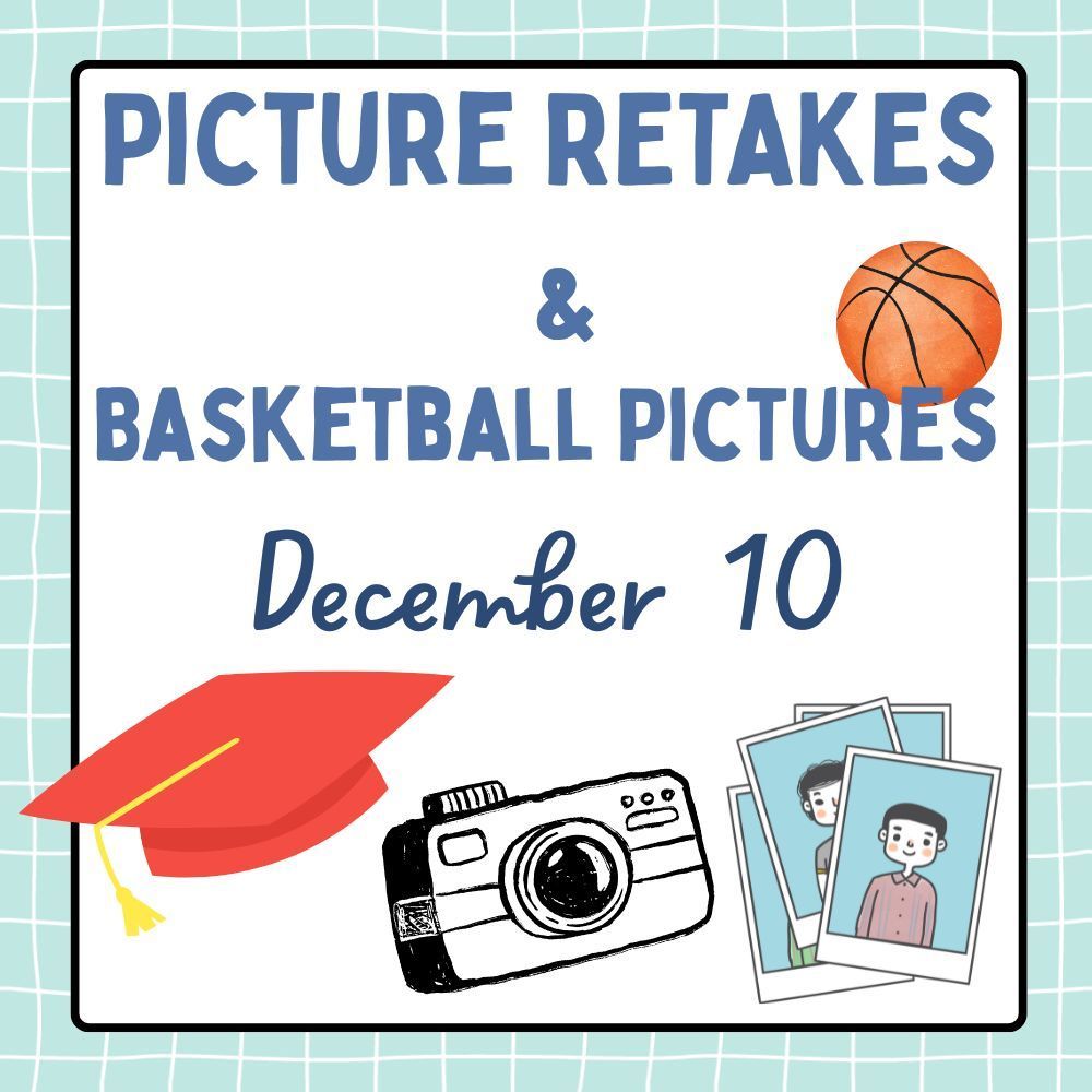 Picture Day Classroom Announcement in Blue Illustrative Style