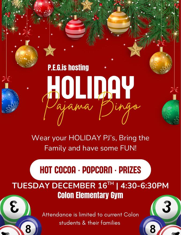 Holiday Pajama Bingo CES