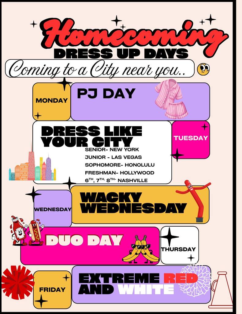 Homecoming Dress Up Days