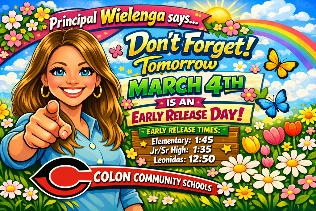 Early Release Day Wednesday, March 4th, 2026