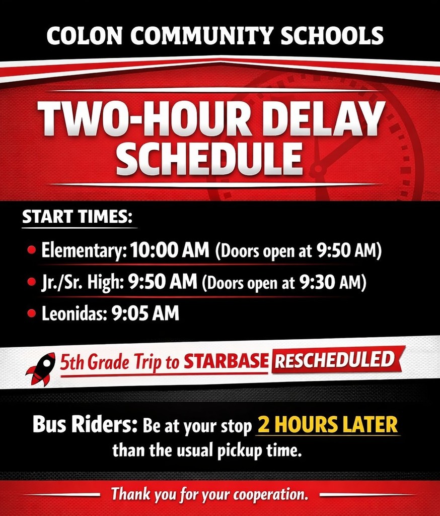 Two Hour Delay Schedule