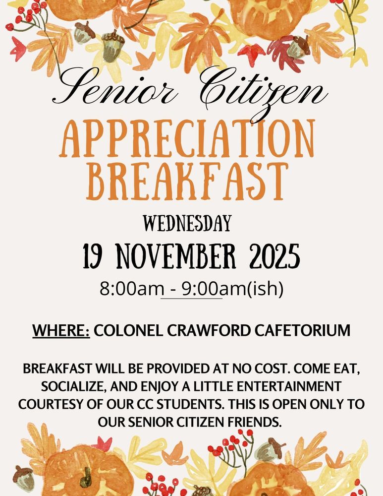 Senior Citizen Breakfast - Nov 19