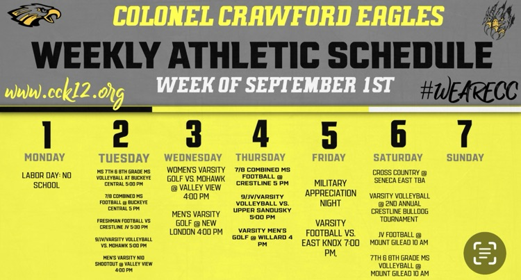 CC Athletics Week of 9-1-25