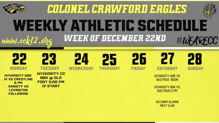 CC Athletics Week 12-22