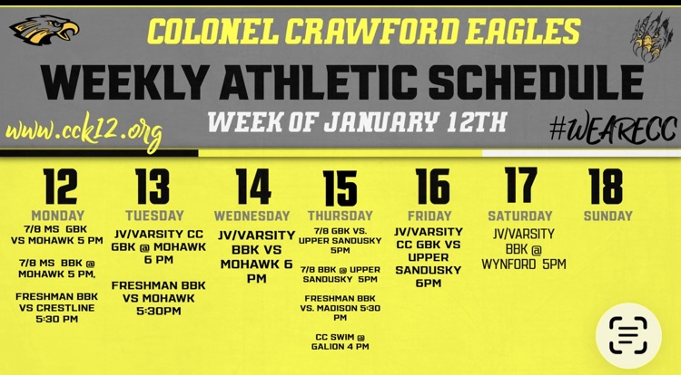 CC Athletics Week of 1-12