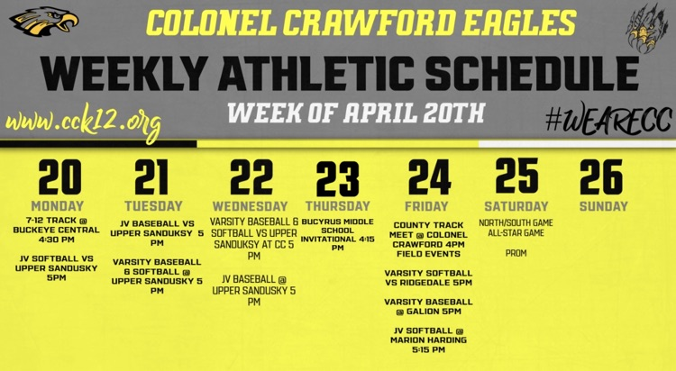 CC Athletics Weekly Update 4-20
