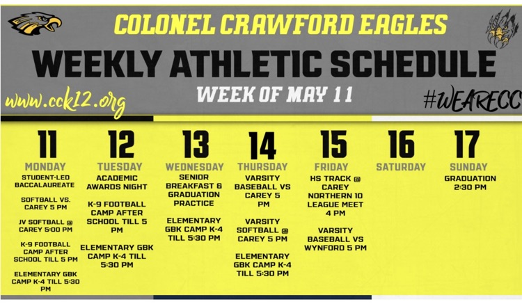 CC Athletics Week of 5-11