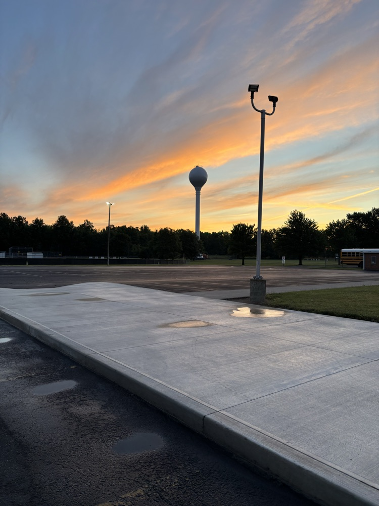 a picture from CC school facing North Robinson.  showing the sunrise and wish everyone a happy summer