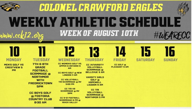 CC Athletics Week of 8-10