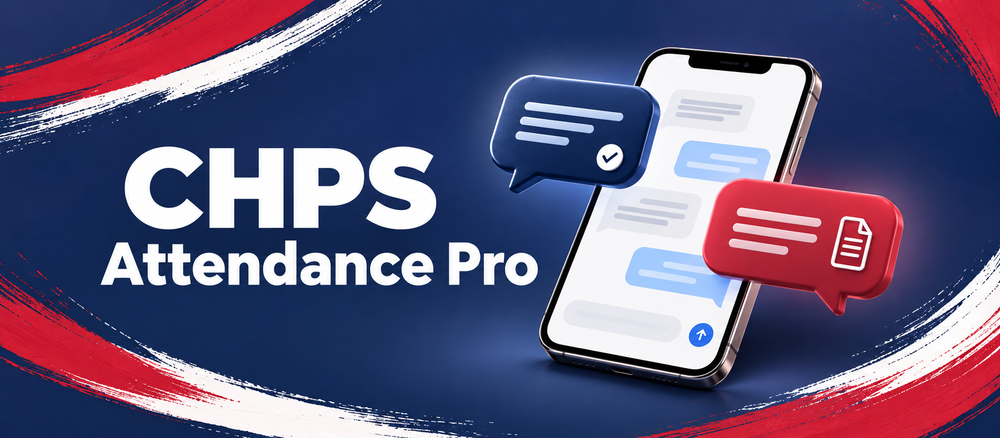 CHPS Attendance Pro - Anchor Image with a phone with text bubbles