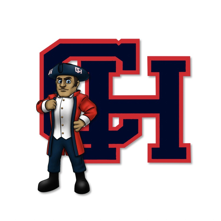 CHHS logo with Colonial Man