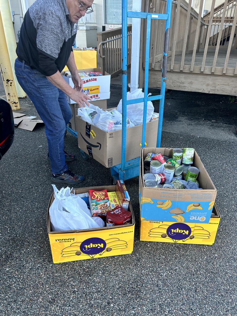 Man loading food boxes