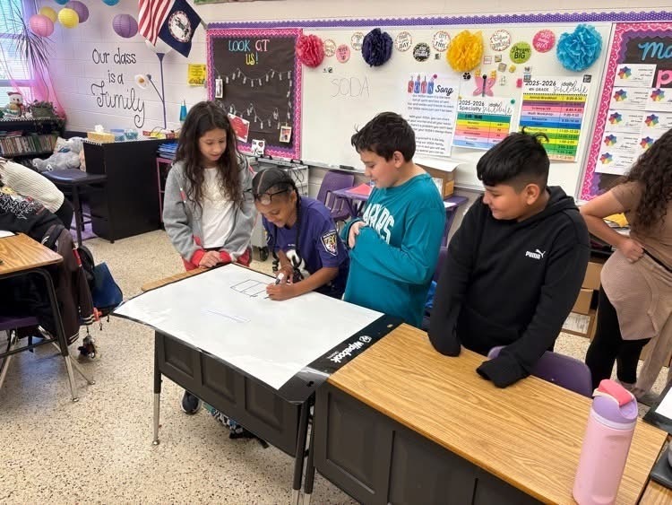 Students Working on Group Project