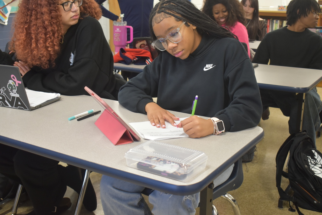 Girl Working on iPad