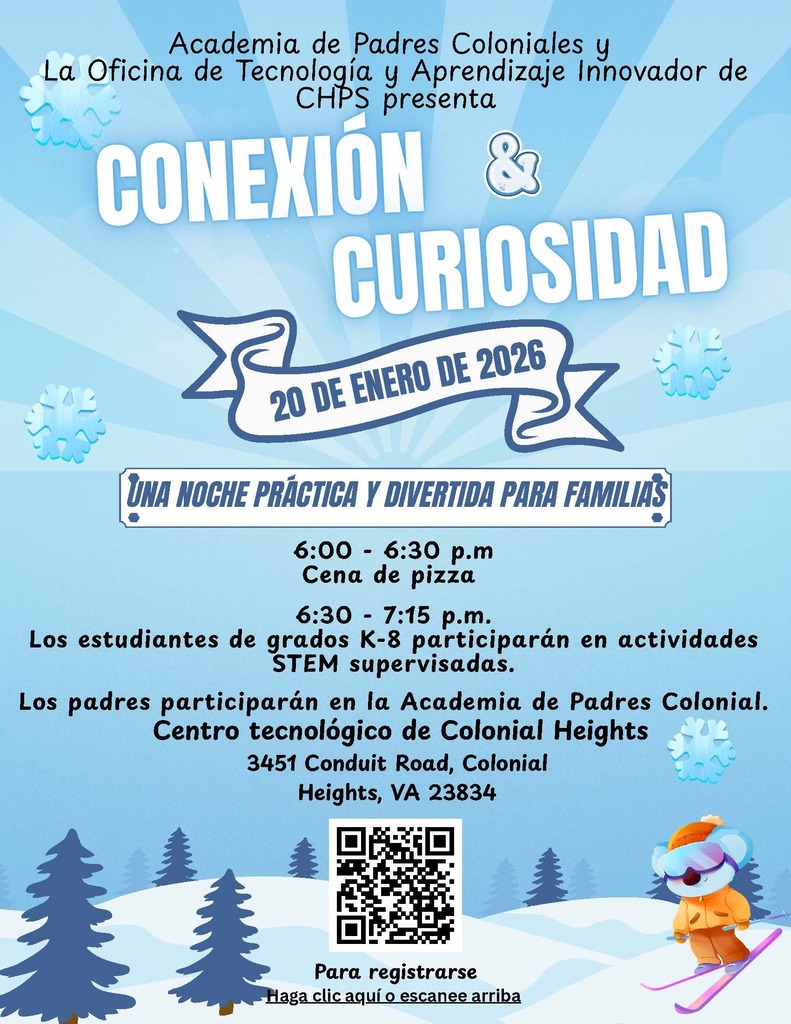 Connection and Curiosity Event Flyer - Spanish