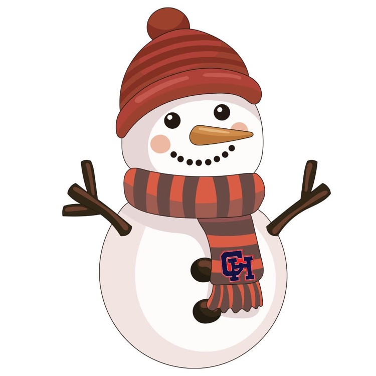 picture of snowman with CH scarf 