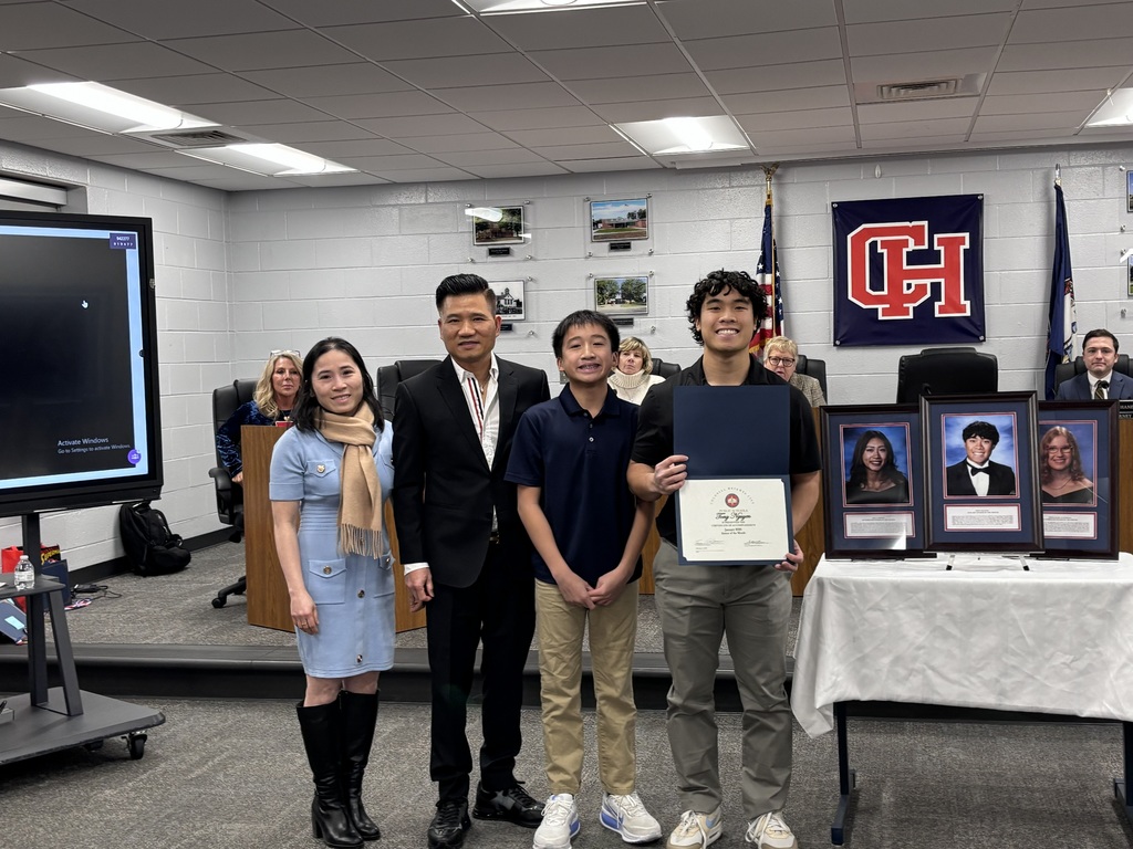 January Senior of the Month with Family