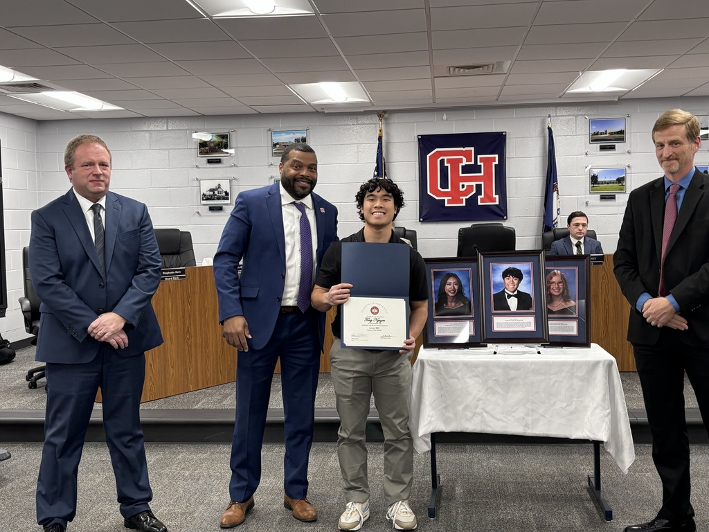 January Senior of the Month with Division Leadership Team