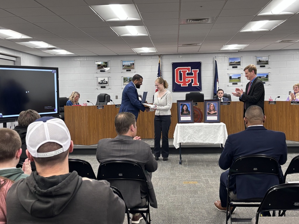 December Senior of the Month with Division Leadership Team