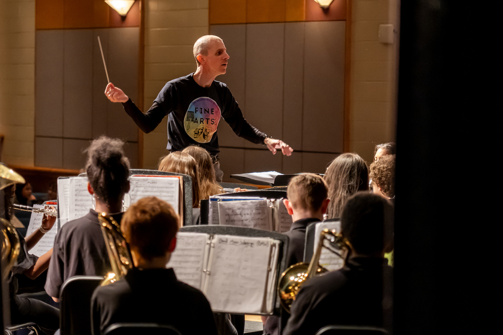 Band Director with Students