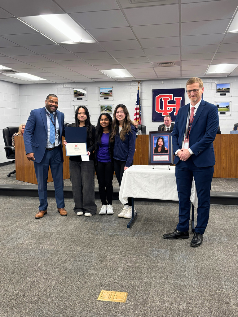 Superintendent, Principal, and Senior of the Month Picture