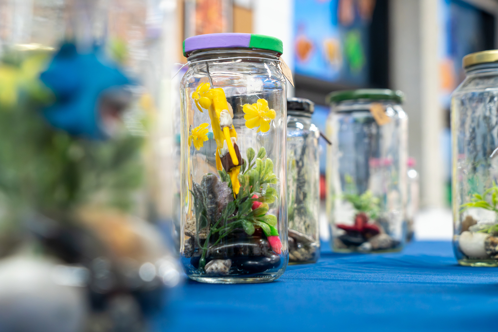 Student Artwork in a Jar