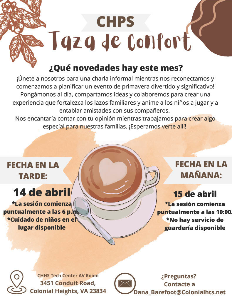 Cup of Comfort Flyer Spanish