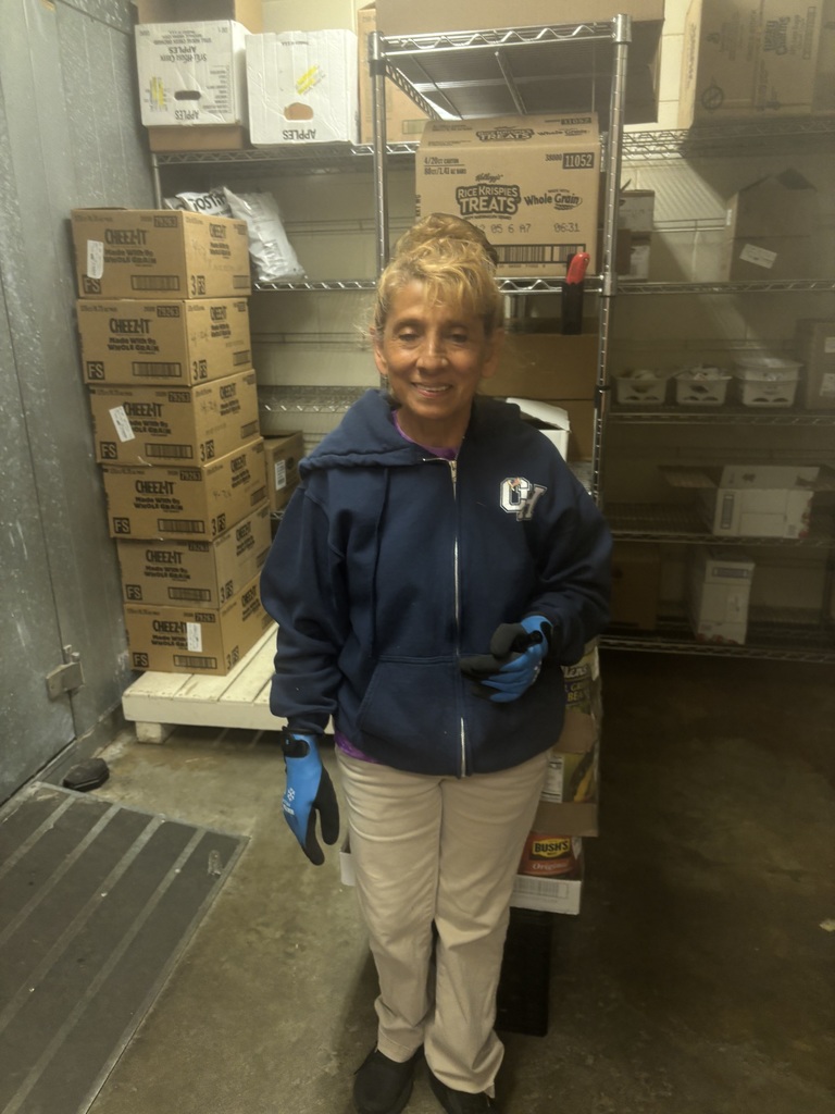 School Cafeteria workers unloading food