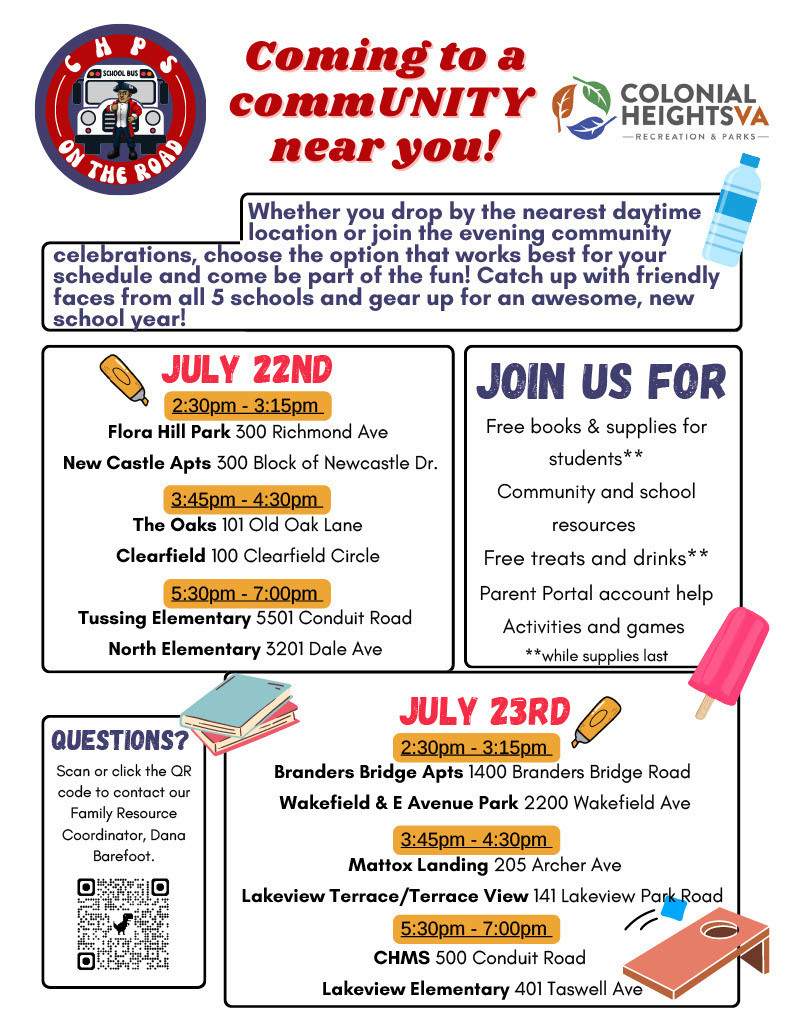Flyer for CHPS on the Road with Event Details
