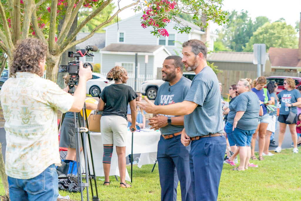 CHPS Leaders Being Interviewed by the News