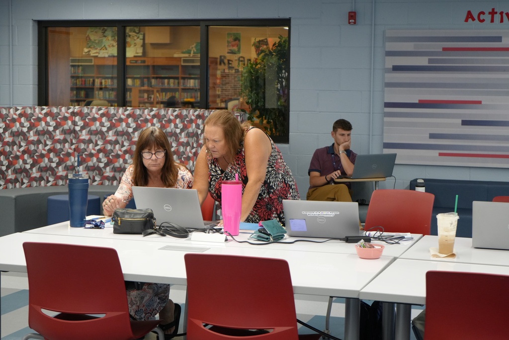 New Teachers Looking at Laptop Together