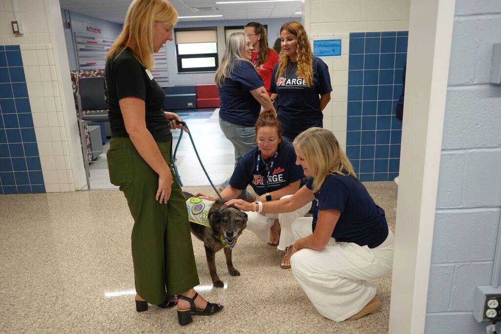 Therapy Dog Visits Teachers