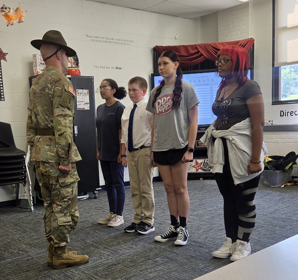 Armed Forces Club getting instructions from the Drill Sergeant!
