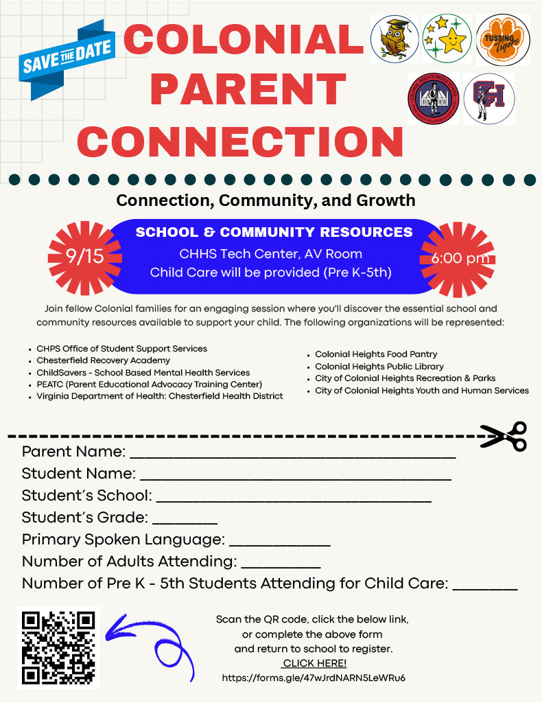 Colonial Parent Connection Flyer