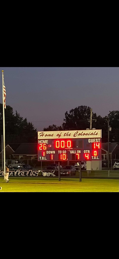 Football final score.