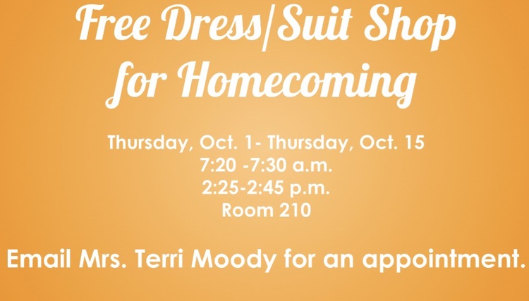 CHHS dress and suit shop flyer 