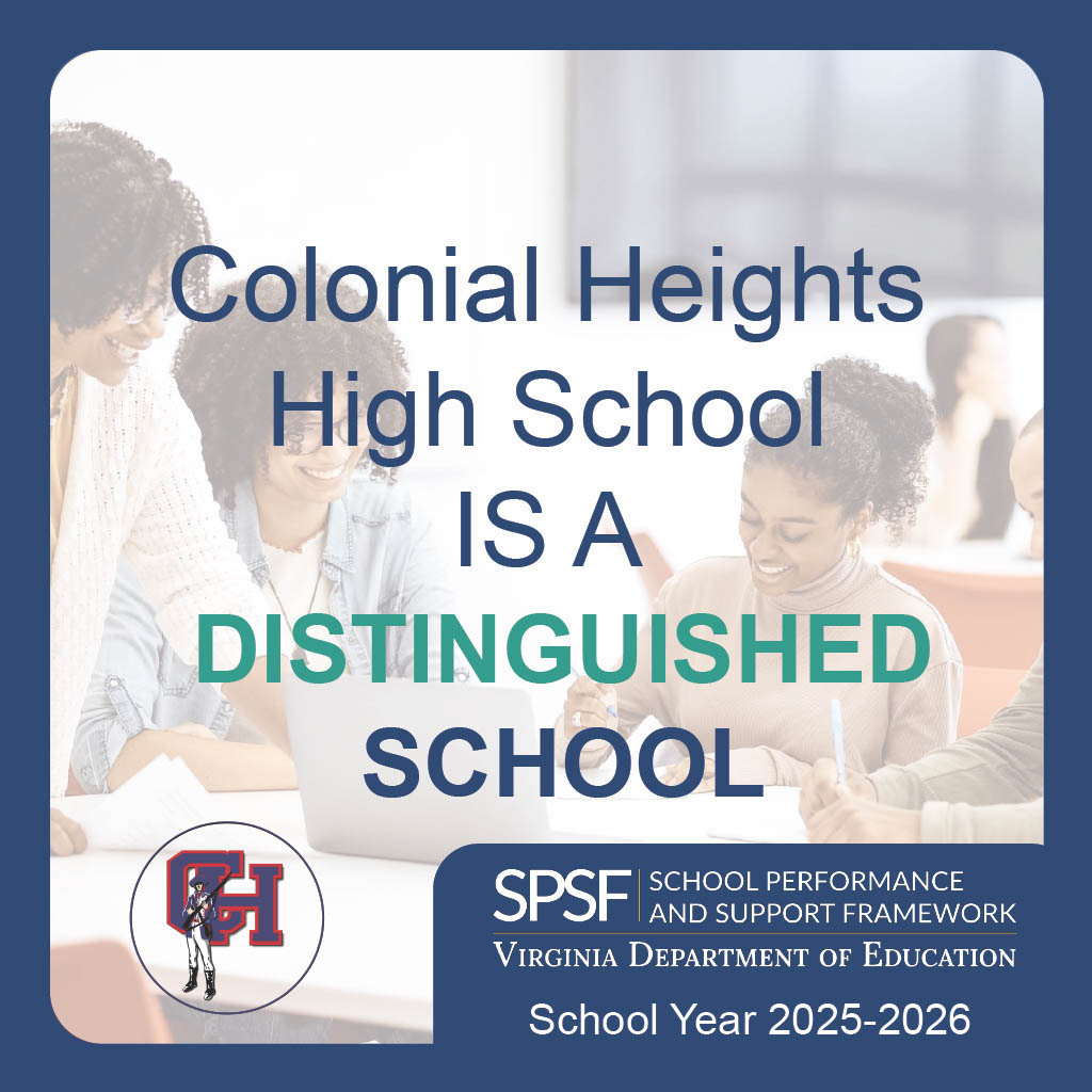 Colonial Heights High School is a Distinguished School Graphic