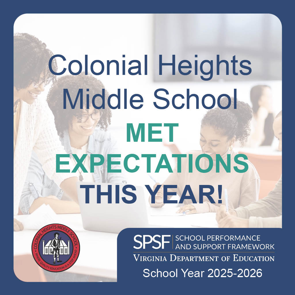 CHMS identified as Meeting Expectations for the 25-26 school year flyer