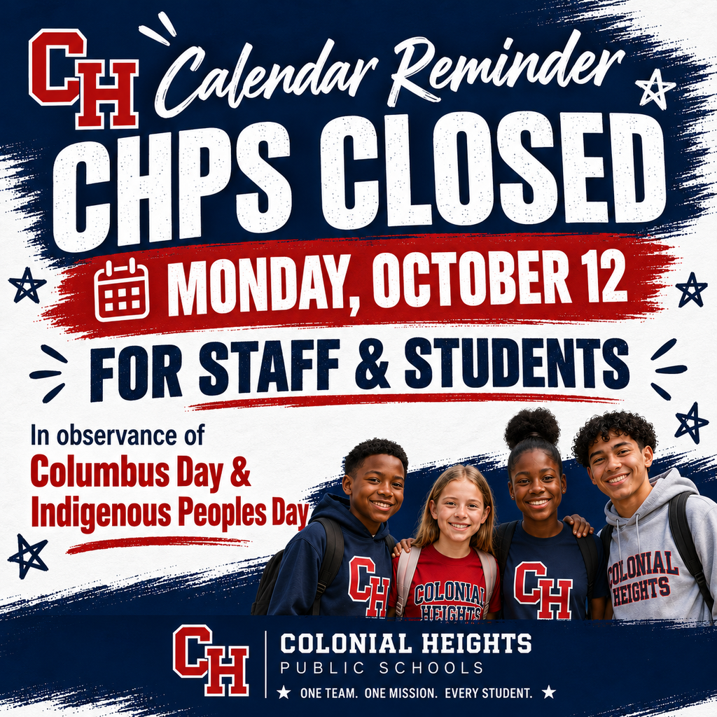 CHPS Closed Monday October 12 graphic