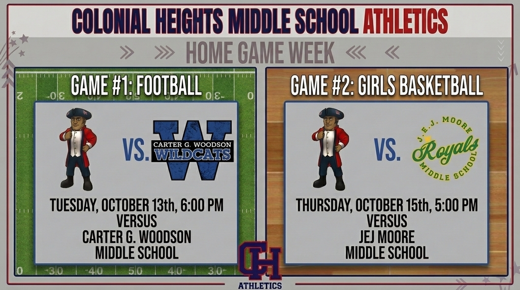Next weeks home schedule