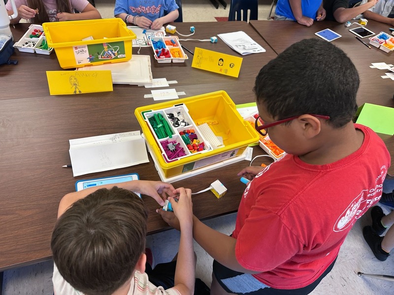 Boys Working with Legos