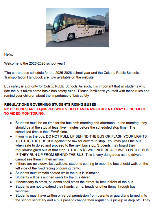 Bus Safety Rules