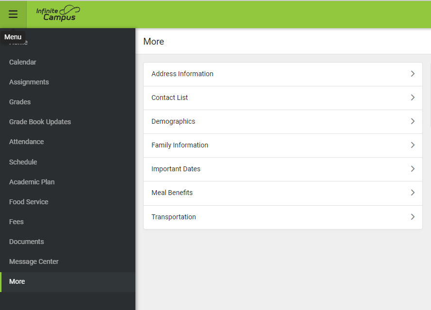 Infinite Campus Application