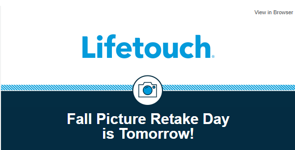 Picture Retake Day Tomorrow!