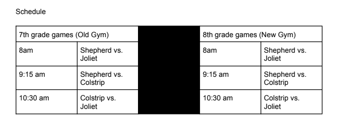 Joliet Schedule