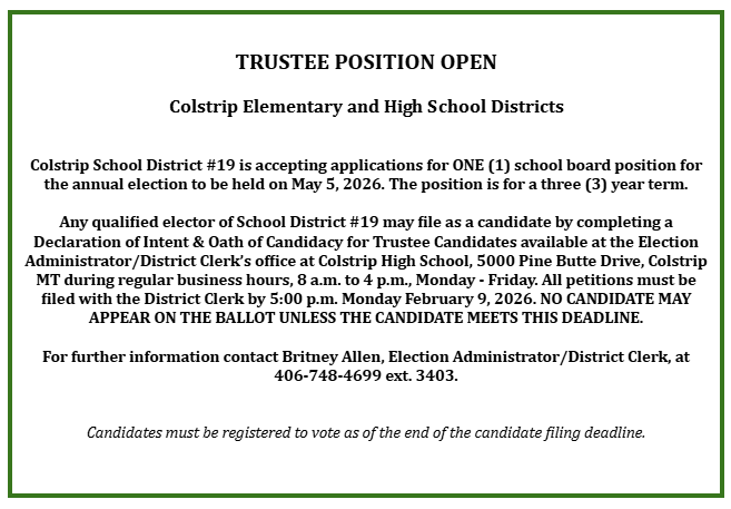 Trustee Position Open