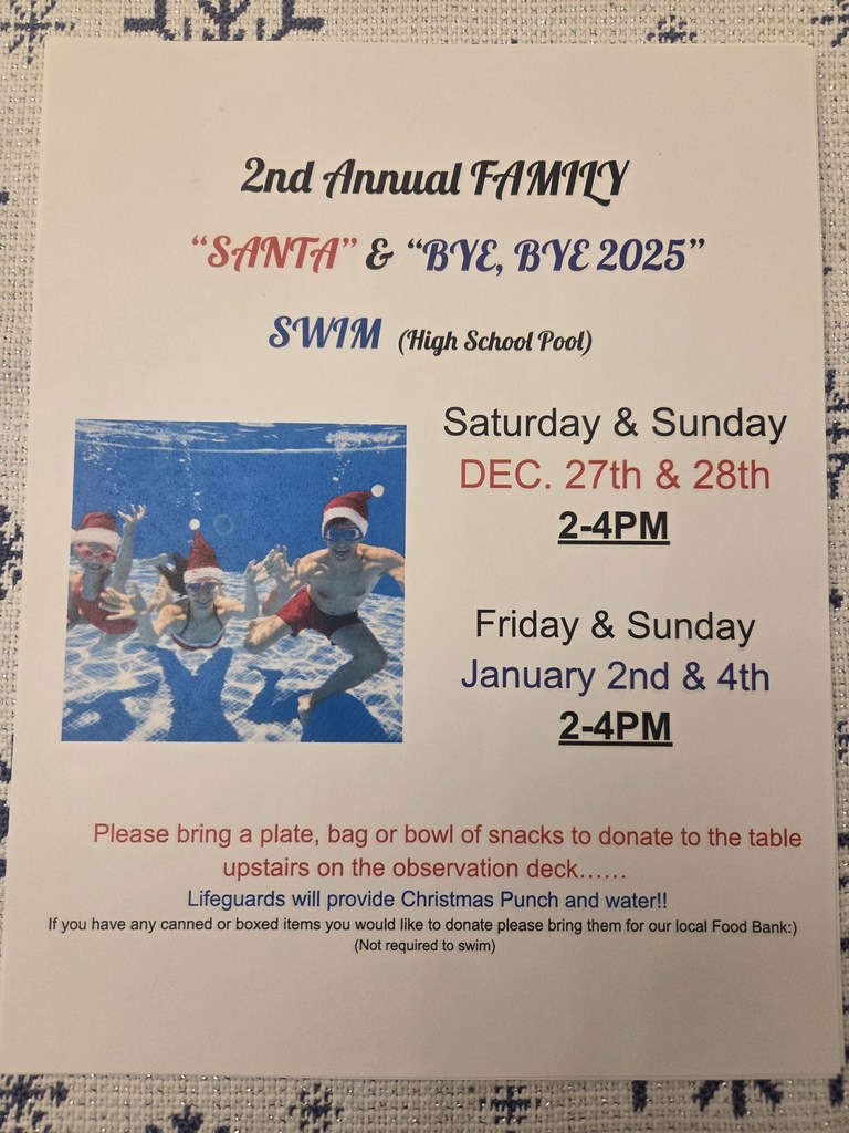 Family Swim Dec 27th & 28th
