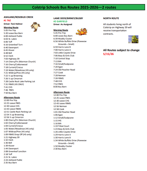 Bus Schedule